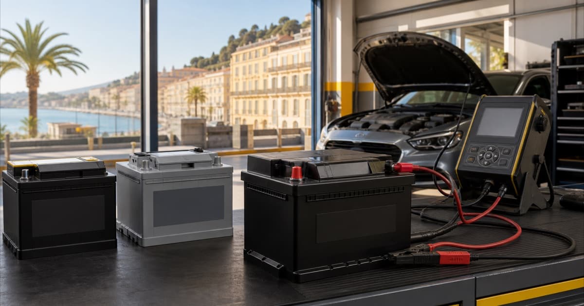 Batterie voiture à Nice : tester avant de remplacer